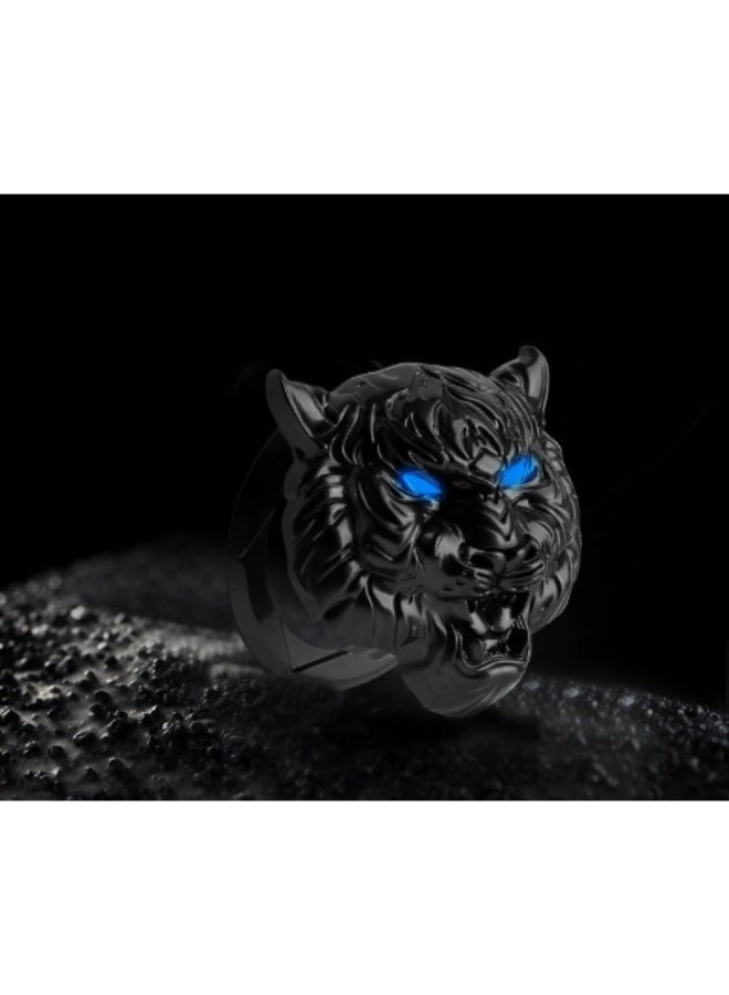 3D Tiger Head Car Push Start Button Cover, 150° Rotatable Ignition Switch Decor Sticker, Aluminum Alloy One Key Start Stop Protector, Car Interior Modification Accessories, Inner Diameter 3cm, Outer Diameter 4cm - Image 3