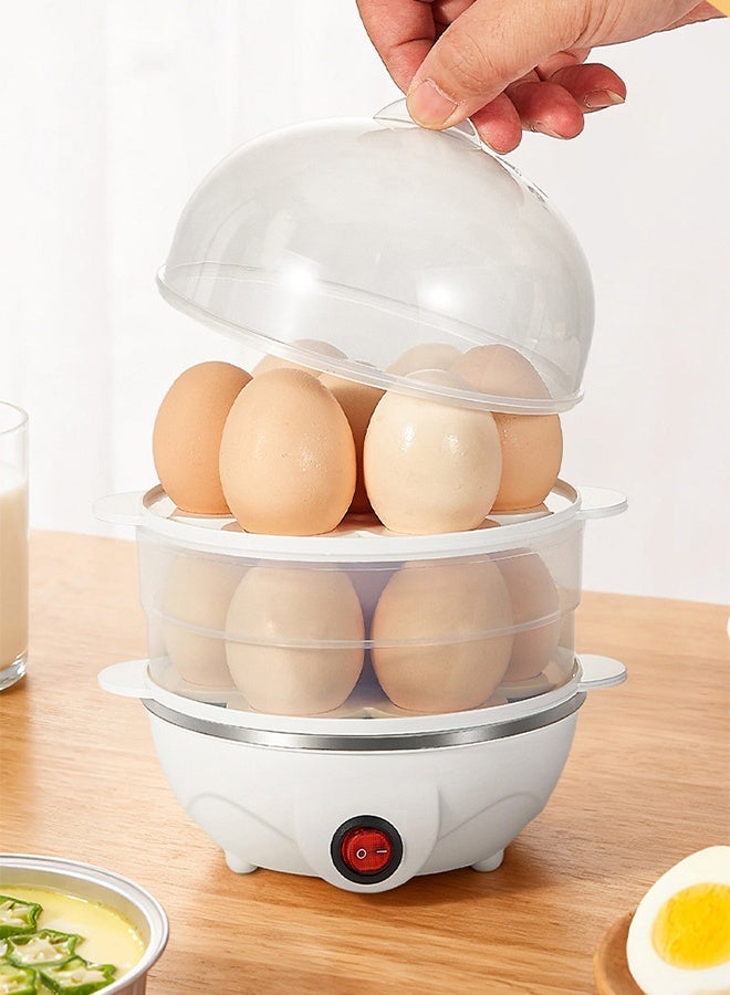 "تاقومارت جهاز طهي البيض الكهربائي، مناسب لسلق البيض ناعماً أو متوسطاً أو صلباً، بسعة 14 بيضة، طبقتين، مع خاصية تبخير البيض، مزود بخاصية الإيقاف التلقائي، وهادئ تماماً. - Image 1