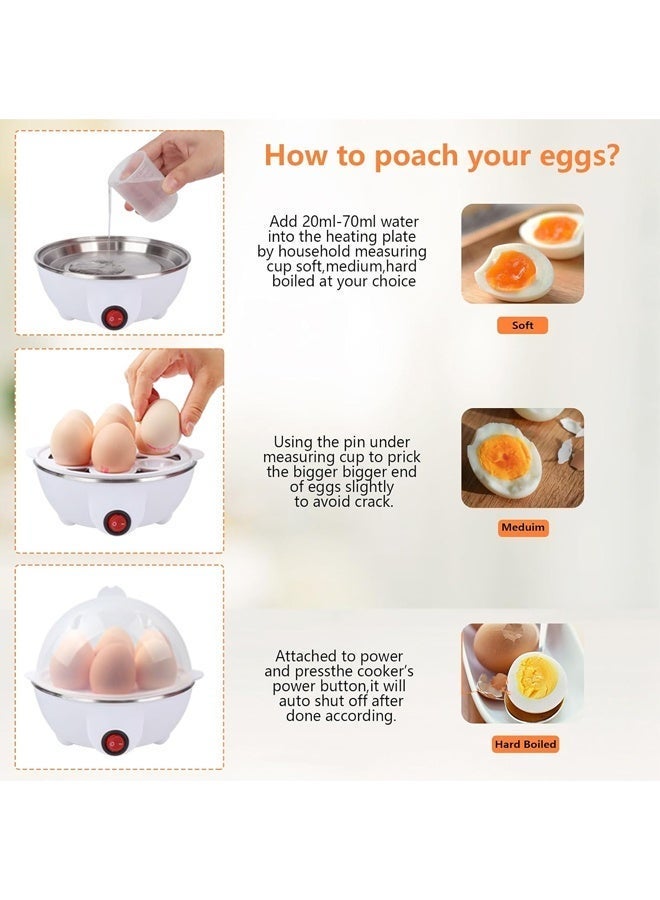 "تاقومارت جهاز طهي البيض الكهربائي، مناسب لسلق البيض ناعماً أو متوسطاً أو صلباً، بسعة 14 بيضة، طبقتين، مع خاصية تبخير البيض، مزود بخاصية الإيقاف التلقائي، وهادئ تماماً. - Image 4