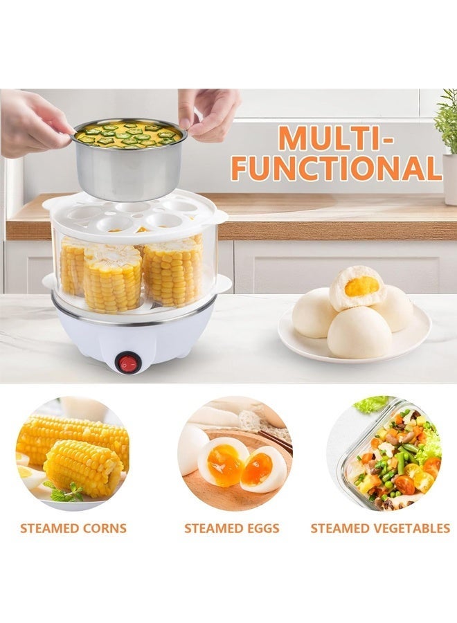 "تاقومارت جهاز طهي البيض الكهربائي، مناسب لسلق البيض ناعماً أو متوسطاً أو صلباً، بسعة 14 بيضة، طبقتين، مع خاصية تبخير البيض، مزود بخاصية الإيقاف التلقائي، وهادئ تماماً. - Image 5