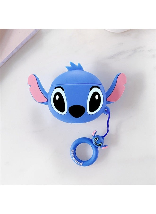 yongsheng Stitch Cartoon Case Cover For Apple AirPods Pro ，Protective Silicone Cute Funny Cartoon 3D Cover for Stitch AirPods Case with Ring  - Image 5