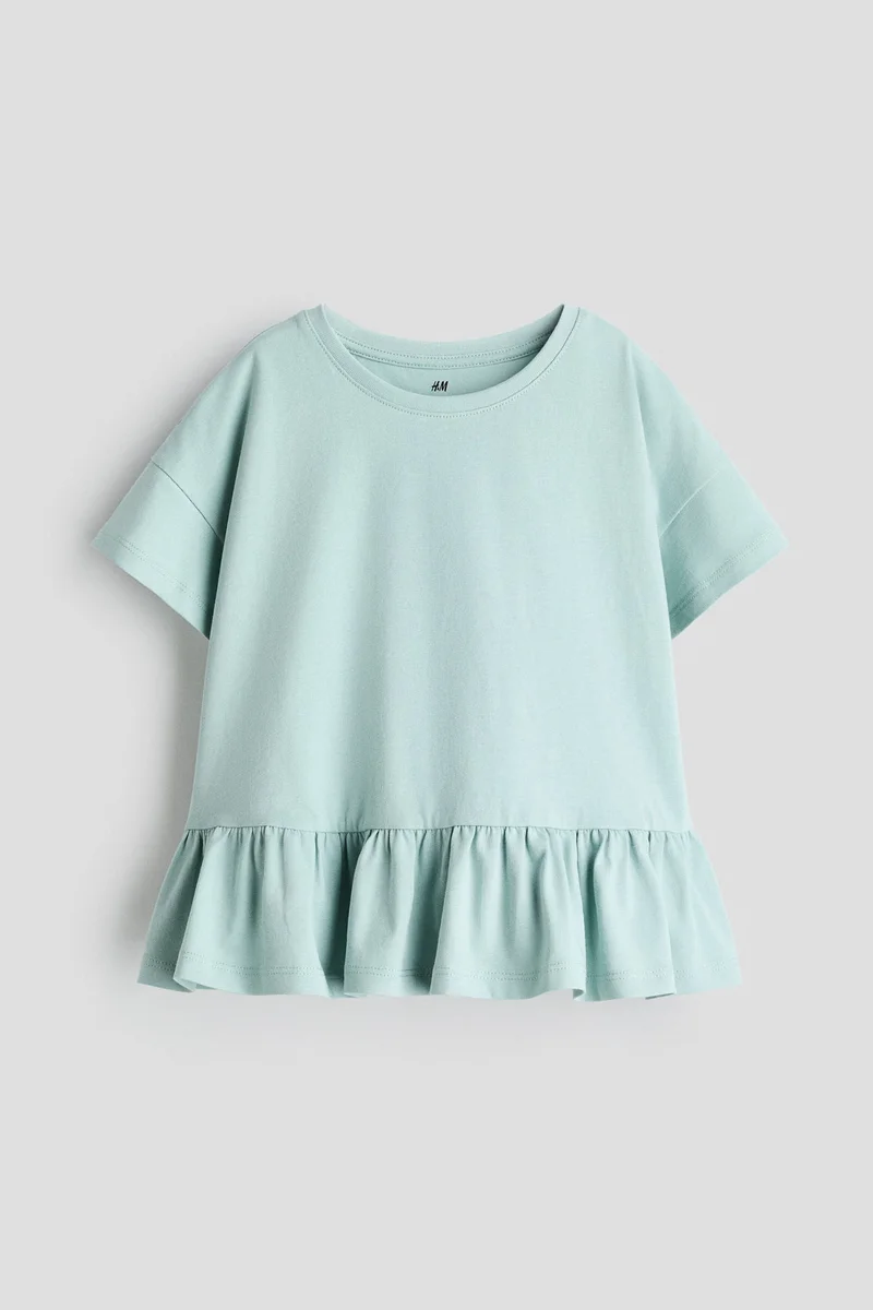 H&M Cotton peplum top