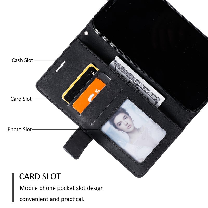 HuHa Case Cover For Samsung Galaxy A16 5G Skin Feel Splicing Leather Phone Case(Black) - Image 5