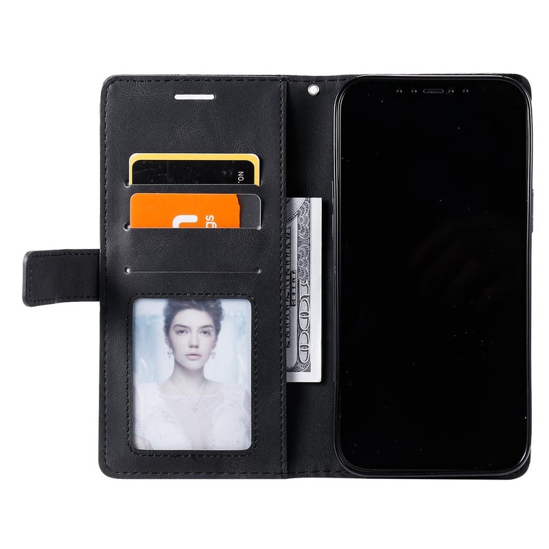 HuHa Case Cover For Samsung Galaxy A16 5G Skin Feel Splicing Leather Phone Case(Black) - Image 3