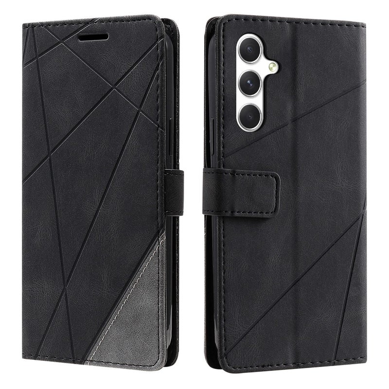 HuHa Case Cover For Samsung Galaxy A16 5G Skin Feel Splicing Leather Phone Case(Black) - Image 2
