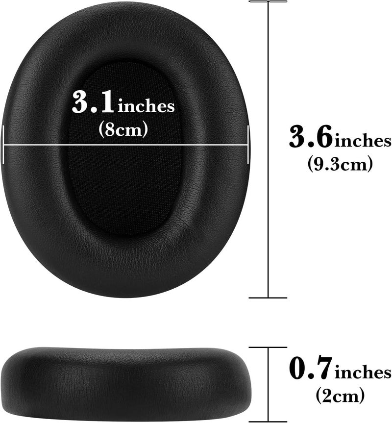 Linkidea Replacement Ear Pads for Skullcandy Crusher ANC 2 Headphones, Ear Covers, Headset Earpads (Protein Leather/Black) - Image 4