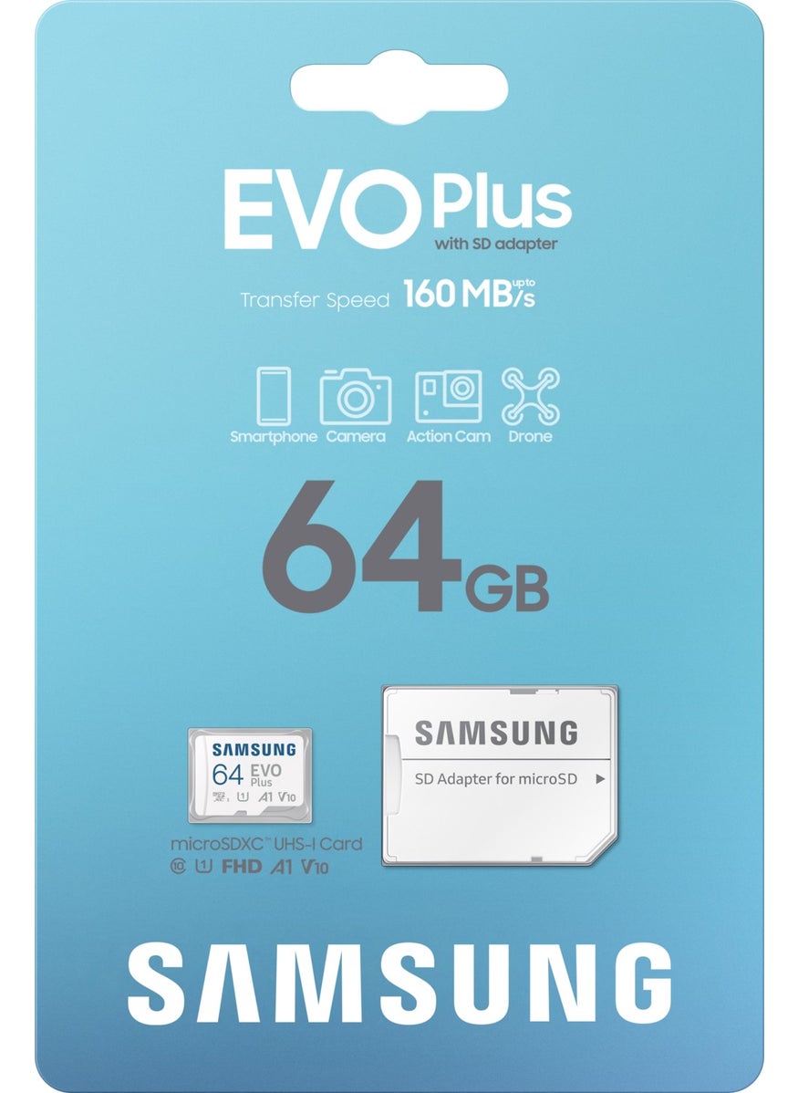 Samsung - Samsung Evo Plus 64GB Microsd Memory Card MB-MC64SA/APC - Image 1