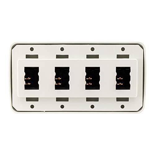 American Technology Components Quad SPST On-Off Switch with Bezel, 12-Volt, for RV, Trailer, Camper (White) - Image 5