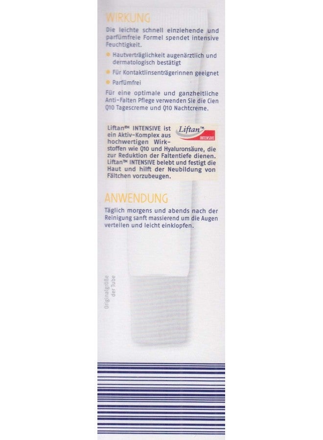 cien Anti-Wrinkle Eye Contour Cream with Q10 and Hyaluronic Acid and Vitamin E 15ml (0.51 Oz) - Image 2