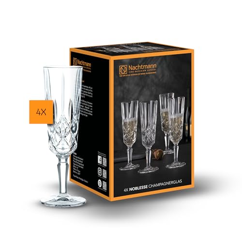 Nachtmann Spiegelau Noblesse Z109580 Champagne Glasses Set of 4 Glass Capacity Approx ml Transparent - Image 1