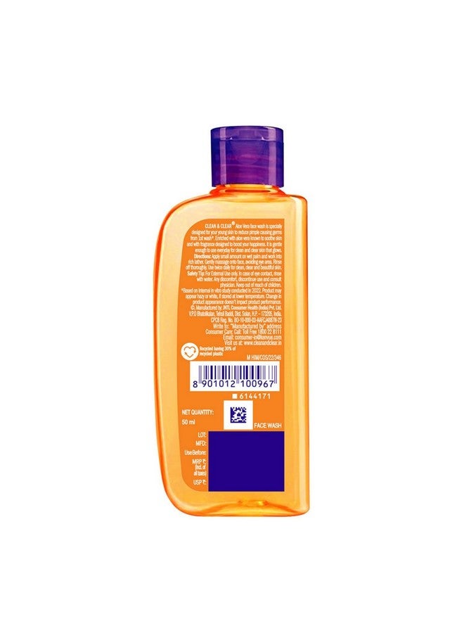 Clean & Clear Aloe Vera Face Wash 50Ml - Image 2