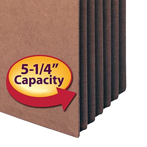 Smead Tuff Expanding Pockets, Set of 10 Accordion File Organizers for File Folders, Straight-Cut Tab, 5-1/4 inch Expansion, Letter Size, Office Supplies, Document Organizer (73390) - Image 4