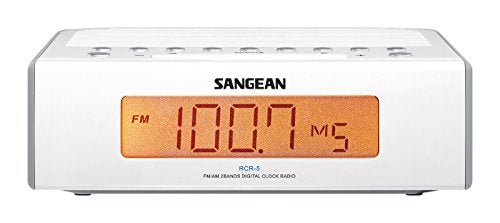 Sangean RCR-5 Digital AM/FM Clock Radio, White - Image 2