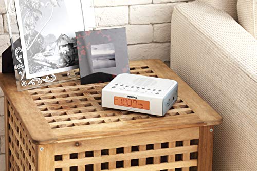 Sangean RCR-5 Digital AM/FM Clock Radio, White - Image 4