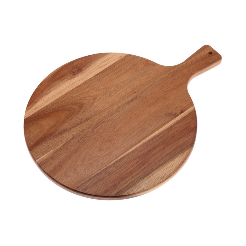 Vague Round Wooden Pizza Paddle & Charcuterie Board