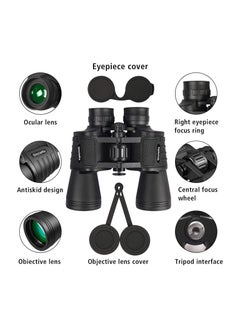 FARROBIZZ 20x50 High Power Binoculars for Adults with Clear Vision, BAK4 Prism, FMC Lens, Waterproof Binoculars Telescope for Bird Watching Hunting Travel Football Games Stargazing with Carrying Case and Strap  - Image 2