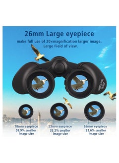 FARROBIZZ 20x50 High Power Binoculars for Adults with Clear Vision, BAK4 Prism, FMC Lens, Waterproof Binoculars Telescope for Bird Watching Hunting Travel Football Games Stargazing with Carrying Case and Strap  - Image 3