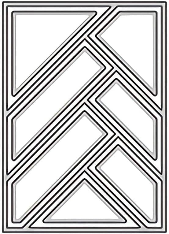 1pc Cutting Dies for Card Making Rectangle Triangle Background Metal Die Cuts Hollow Frame Embossing Template for DIY Scrapbooking Craft Album Decor DieCuts DieCutting and Embossing Scrapbooking