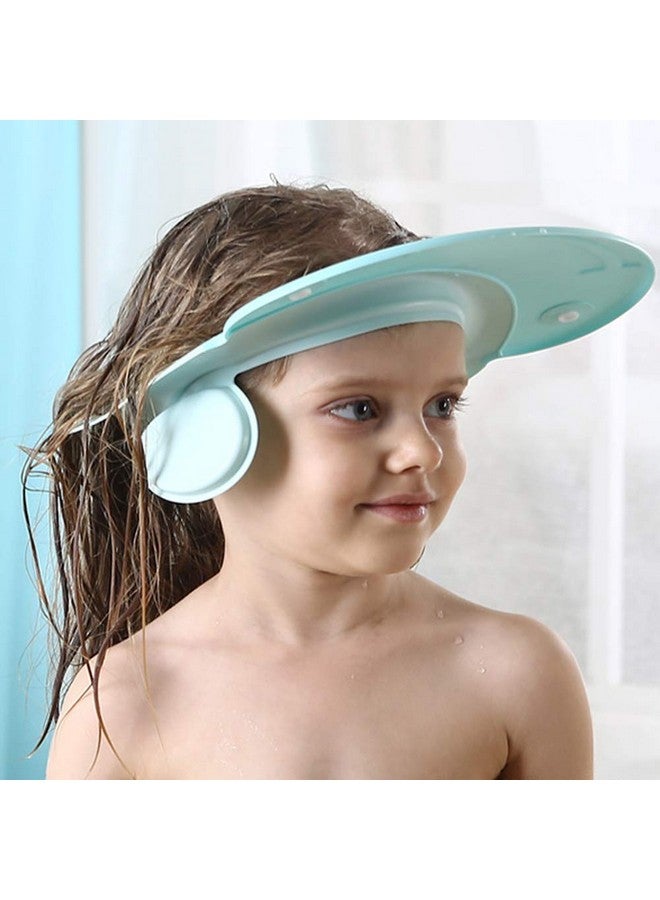 AMTOOCH Children Bath Shower Cap Wash Shampoo Visor Shield Hat Prevent Water Entering The Eyes And Ears Bathing Tub Head Hair Rinser Protection Kids Toddler Baby (Blue) - Image 3