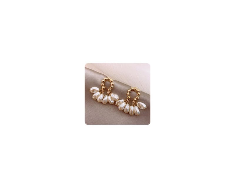 Sither Pearls Tassel Earrings for Women Dangling Pearls Earrings Boho Dainty Earrings Gold Jewelry for Prom Wedding Party Halloween Christmas Gift - Image 1