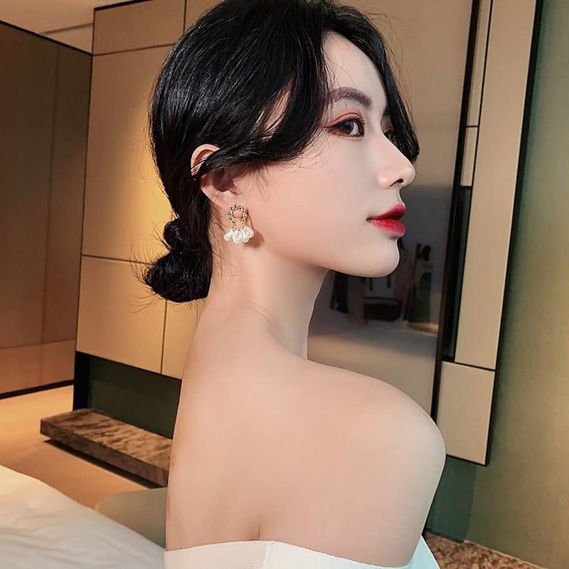 Sither Pearls Tassel Earrings for Women Dangling Pearls Earrings Boho Dainty Earrings Gold Jewelry for Prom Wedding Party Halloween Christmas Gift - Image 3