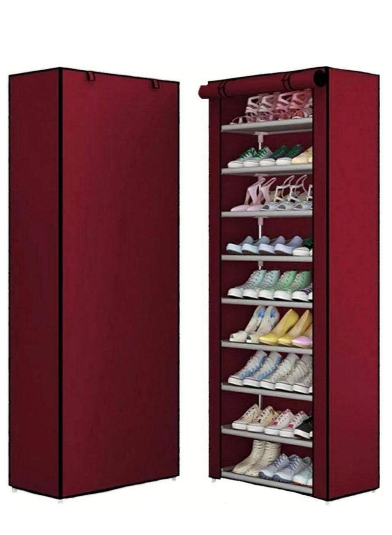 9 Shelves Canvas Shoe Cabinet Very Cool Design Very Practical in Home Bedroom Living Room - Image 2