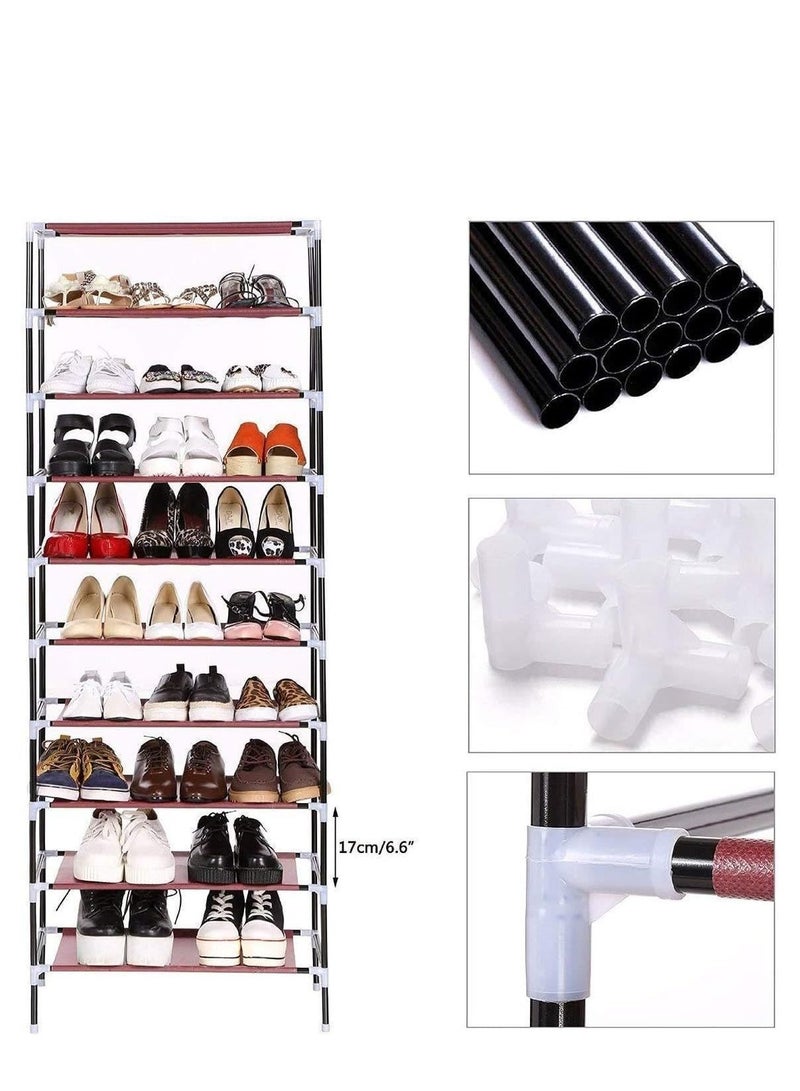 9 Shelves Canvas Shoe Cabinet Very Cool Design Very Practical in Home Bedroom Living Room - Image 3