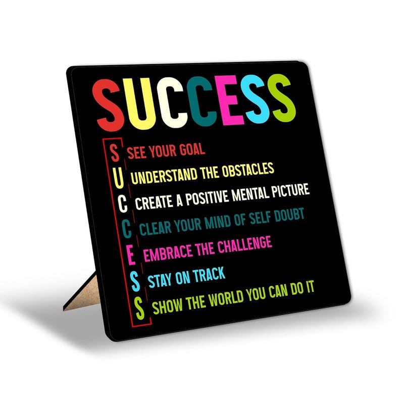 Regalo Casila Regalo Casila Upgrade Your Study or Office Space with Our Success Full Form Written Quotes Stand  - Image 1