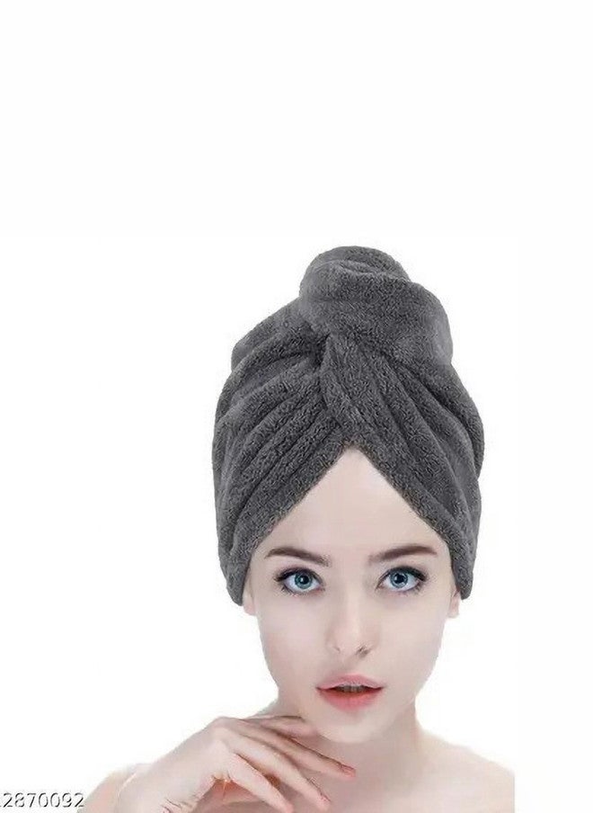 Fezora Quick Drying Grey Solid Microfiber 500GSM Adult Regular Bath Towel - Image 3