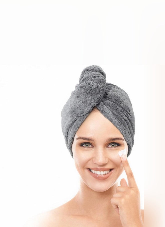 Fezora Quick Drying Grey Solid Microfiber 500GSM Adult Regular Bath Towel - Image 1