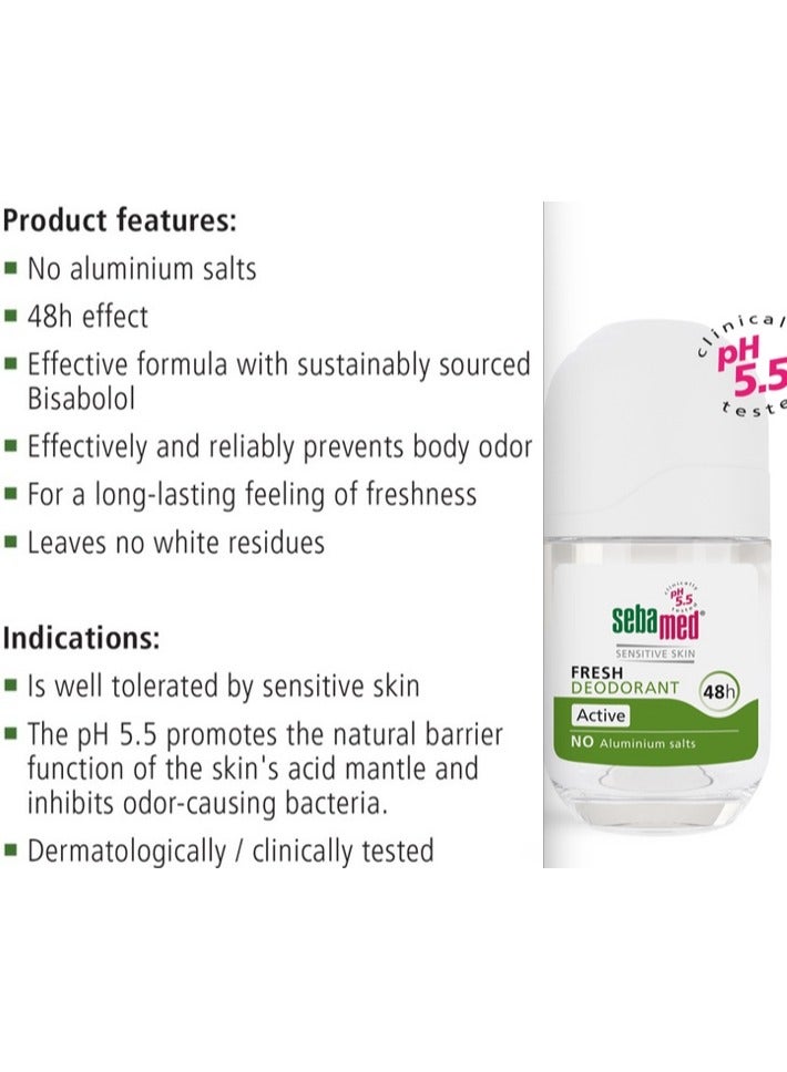 سيباميد مزيل عرق رول أون منعش برائحة الليمون - خالٍ من أملاح الألومنيوم، 0% كحول ومناسب للبشرة الحساسة ٥٠مل - Image 2