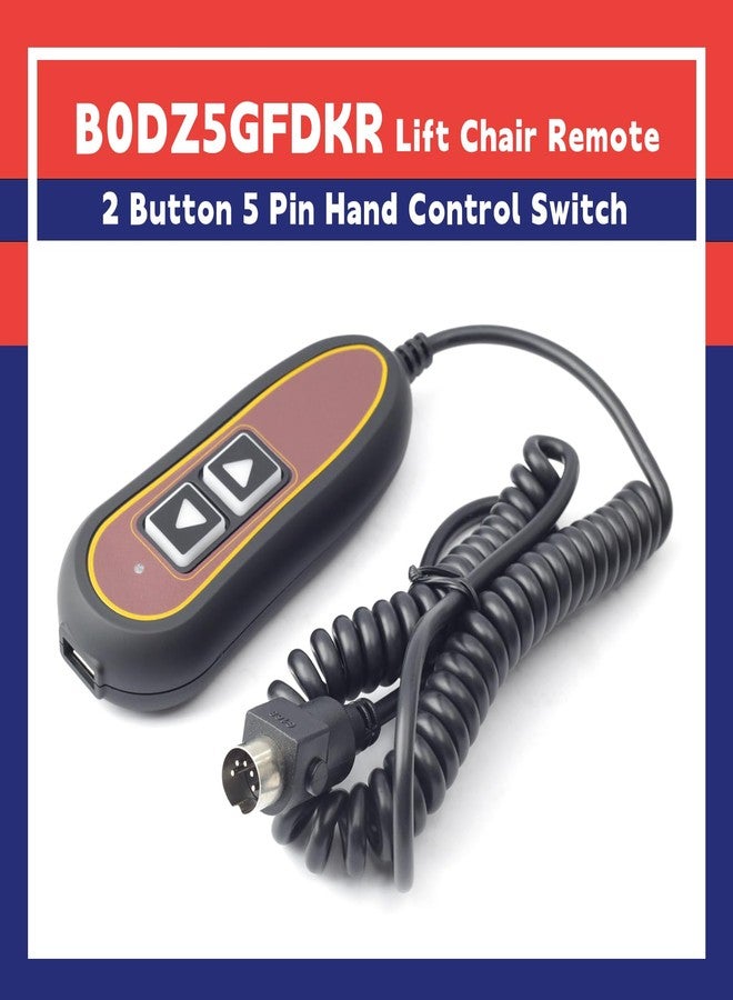 Dusledel 2 Button 5 Pin Remote ZK1200-HC Replacement for Golden for Limoss for Kaidi Motors for RMT for Dewert Hand Controller with Backlight and USB for Lift Chair Power Recliner - Image 2