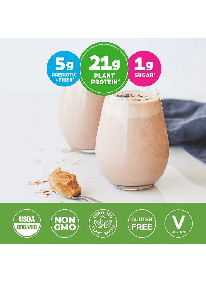 Orgain مسحوق بروتين نباتي عضوي بزبدة الفول السوداني 21 جرامًا من البروتين النباتي منخفض الكربوهيدرات الصافية غير مشتق من الألبان خالٍ من الغلوتين / اللاكتوز بدون إضافة سكر خالٍ من الصويا كوشير نونجمو 2.03 رطل - Image 4