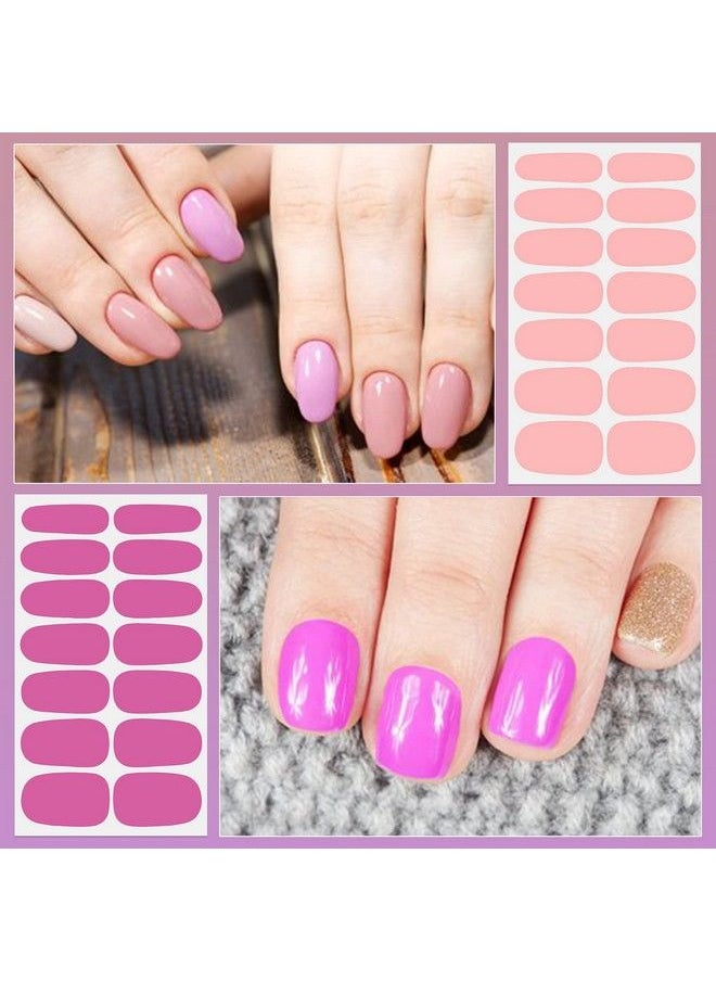 DANNEASY - 16 Sheets Solid Color Nail Polish Strips Glitter Nail Wraps Gel Nail Strips Self Adhesive Nail Polish Stickers For Women Fingernails Nail Art Accessories With Nail File Cuticle Stick - Image 1