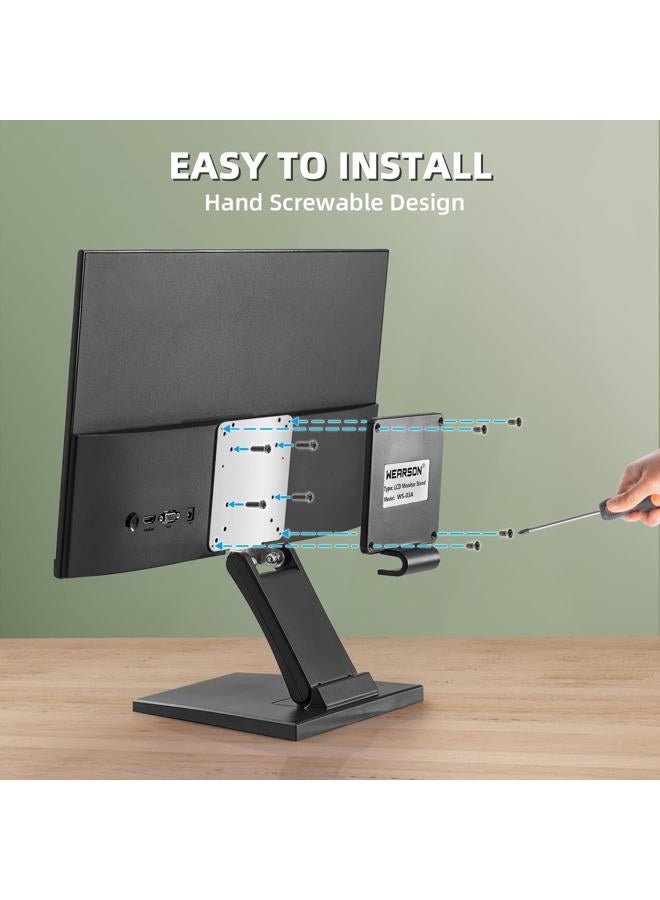 WEARSON حامل مكتب معدني قابل للتعديل لشاشة LCD WS-03A مع ثقب VESA (75x75 مم و 100x100 مم) - Image 5