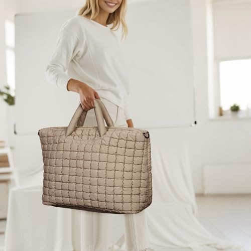 ANKICK Quilted Duffle Bag for Travel, Large Puffer Duffel Weekender Bags Soft Gym Tote, Big Puffy Carry on Luggage Overnight - Image 3