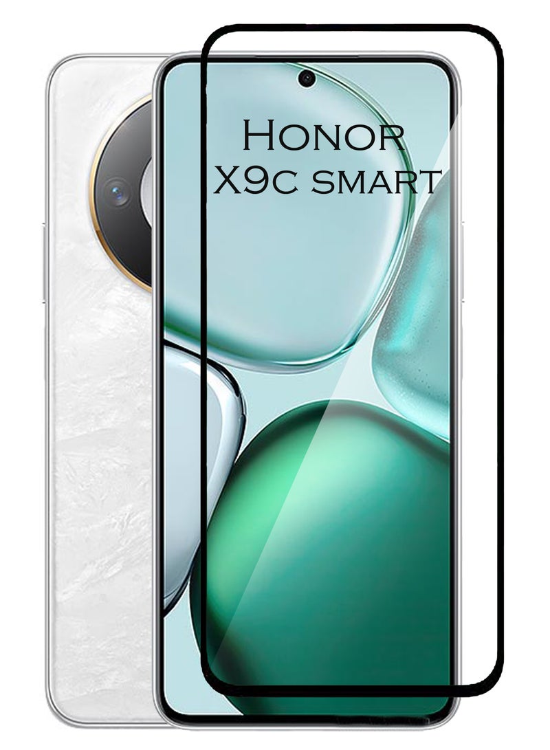 هونر X9c سمارت - واقي شاشة زجاجي مقسى - لمسة حساسة، شفافية أعلى، سهل التركيب، مقاوم للخدوش وخالي من الفقاعات - أسود - Image 1