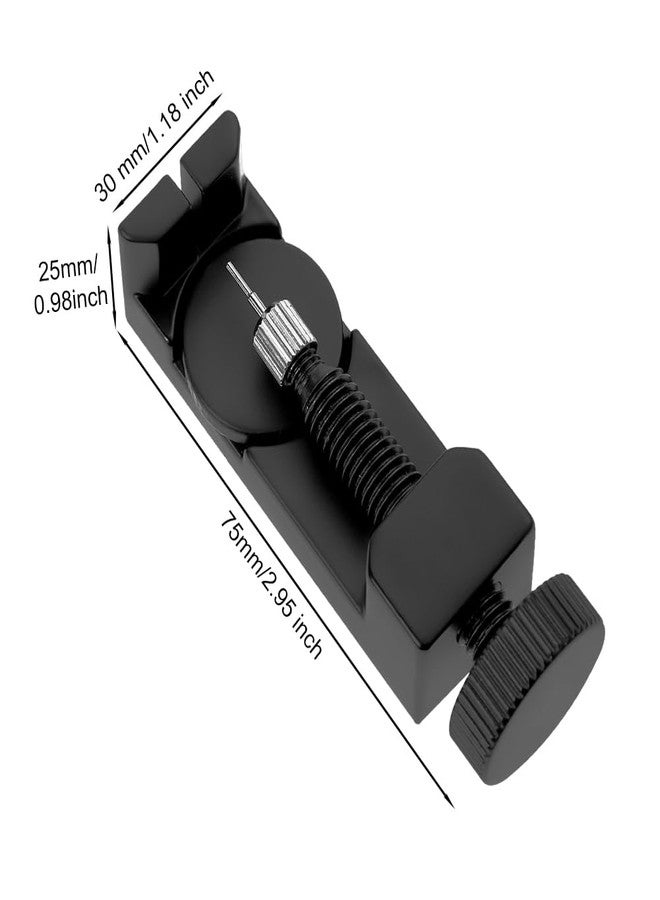 Ranjaner طقم أدوات إصلاح الساعات للجنسين من رانجانر - أداة إزالة وصلات سوار الساعة المعدنية، وأداة ضبط واستبدال دبابيس الساعة، لون أسود، محمولة ومتعددة الاستخدامات - Image 2