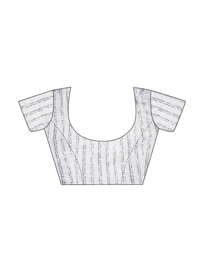 SIRIL Women's Georgette Hot Fixing Stone Work Saree With Unstitched Blouse Piece (3731S176_Red) - Image 2