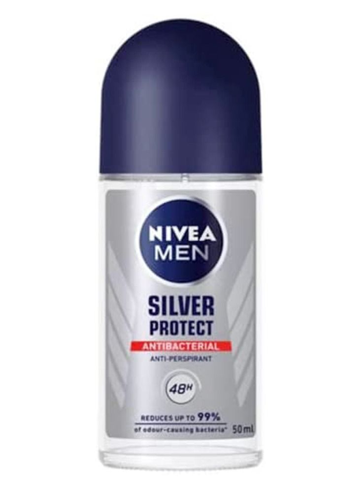 نيفيا مزيل العرق سيلفر بروتكت رول أون مضاد للبكتيريا للرجال 50 مل - Image 3