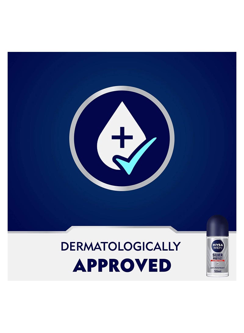 نيفيا مزيل العرق سيلفر بروتكت رول أون مضاد للبكتيريا للرجال 50 مل - Image 4