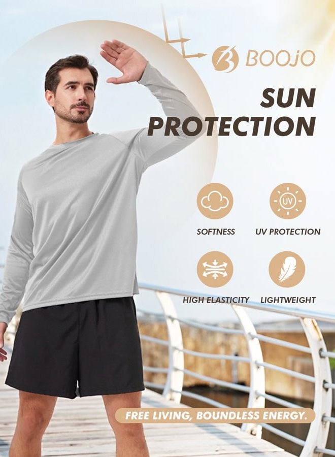 BOOJO 7 Pack Long Sleeve Shirts for Men - Quick Dry Moisture Wicking Sun Protection UV UPF T-Shirts for Fishing Workout Gym - Image 4