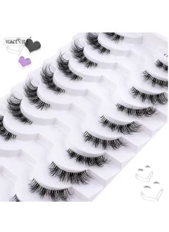 Generic Natural-Looking Cat Eye Lashes, 10 Pairs of 3D Faux Fur Lashes, Lightweight and Reusable False Eyelashes  - Image 4
