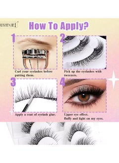 Generic Natural-Looking Cat Eye Lashes, 10 Pairs of 3D Faux Fur Lashes, Lightweight and Reusable False Eyelashes  - Image 5