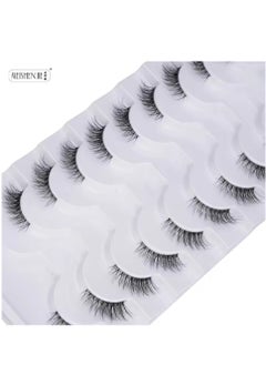 Generic Natural-Looking Cat Eye Lashes, 10 Pairs of 3D Faux Fur Lashes, Lightweight and Reusable False Eyelashes  - Image 2