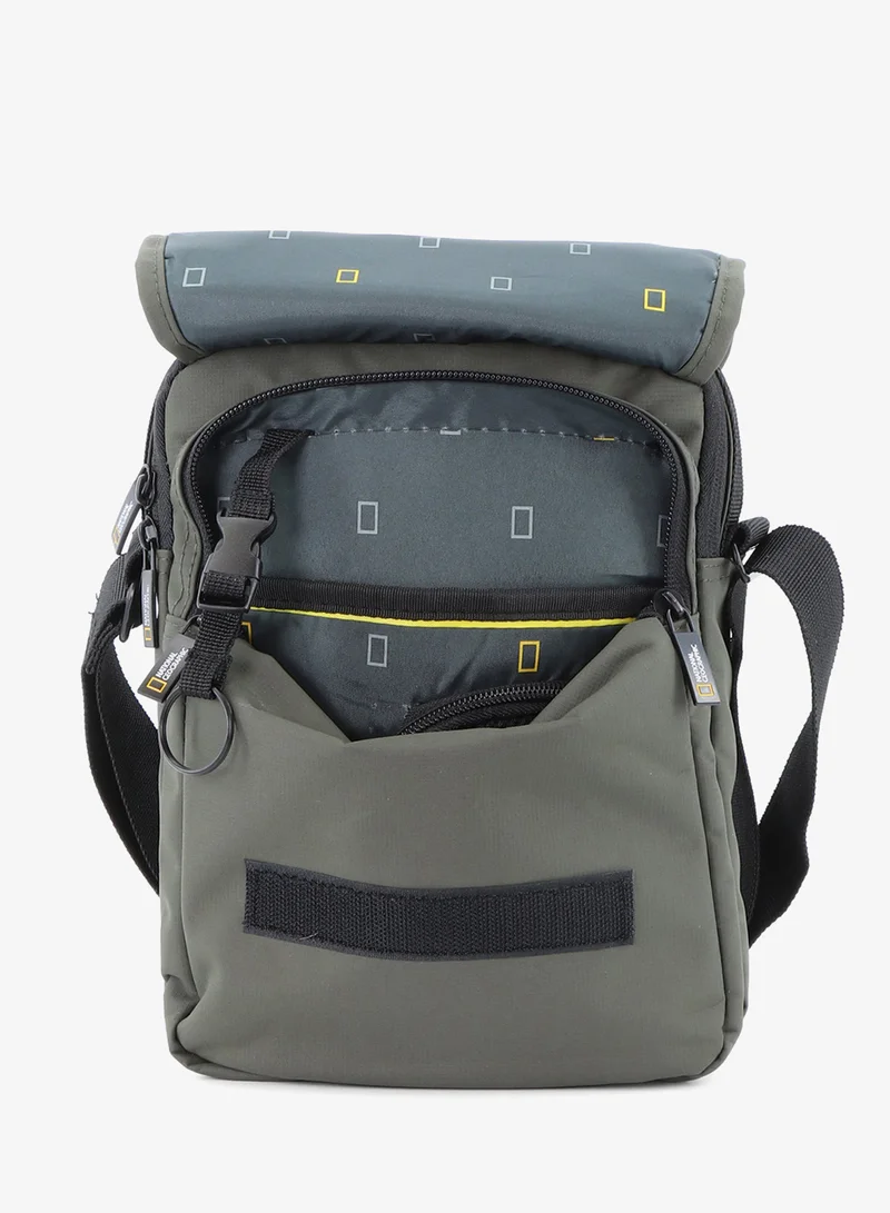 NATIONAL GEOGRAPHIC Khaki National Geographic Mutation Utility Bag With Flap Khaki, Casual Durable Water Resistant Top Handle Carry Bag For Men And Women, School College University Business And Outdoor Daypack  | Best Price UAE