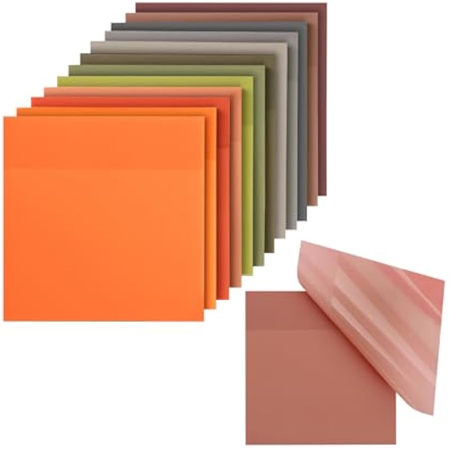 Sticky Note Generic Generic - Transparent Sticky Notes, 3x3, 600 Sheets, Vintage Colors ...