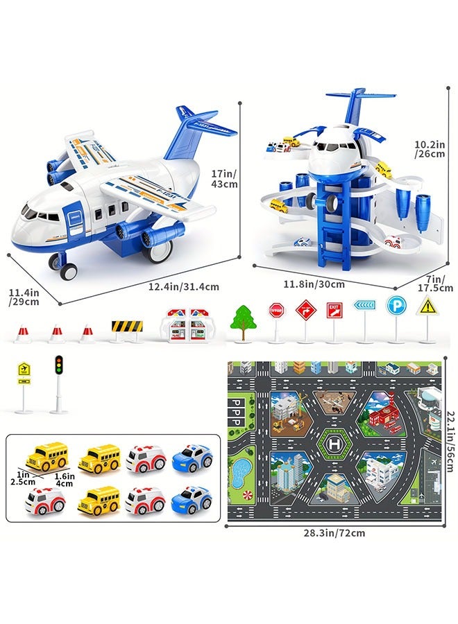 Kids Airplane Car Toys Simulation Inertia Aircraft Music Stroy With Light Passenger Plane Diecasts Kids Educational Toy - Image 2