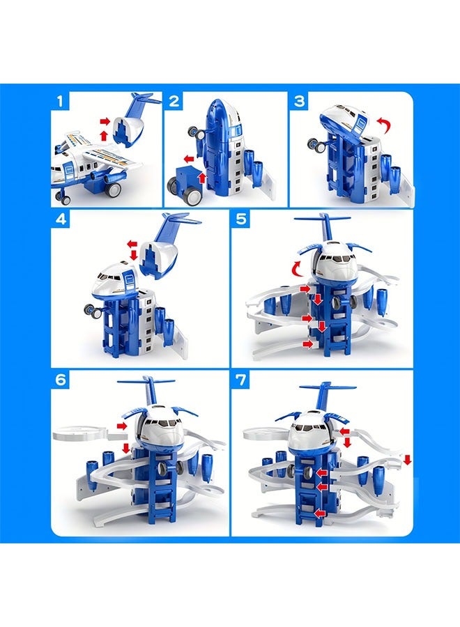 Kids Airplane Car Toys Simulation Inertia Aircraft Music Stroy With Light Passenger Plane Diecasts Kids Educational Toy - Image 3