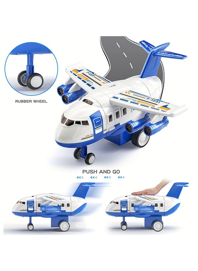 Kids Airplane Car Toys Simulation Inertia Aircraft Music Stroy With Light Passenger Plane Diecasts Kids Educational Toy - Image 5